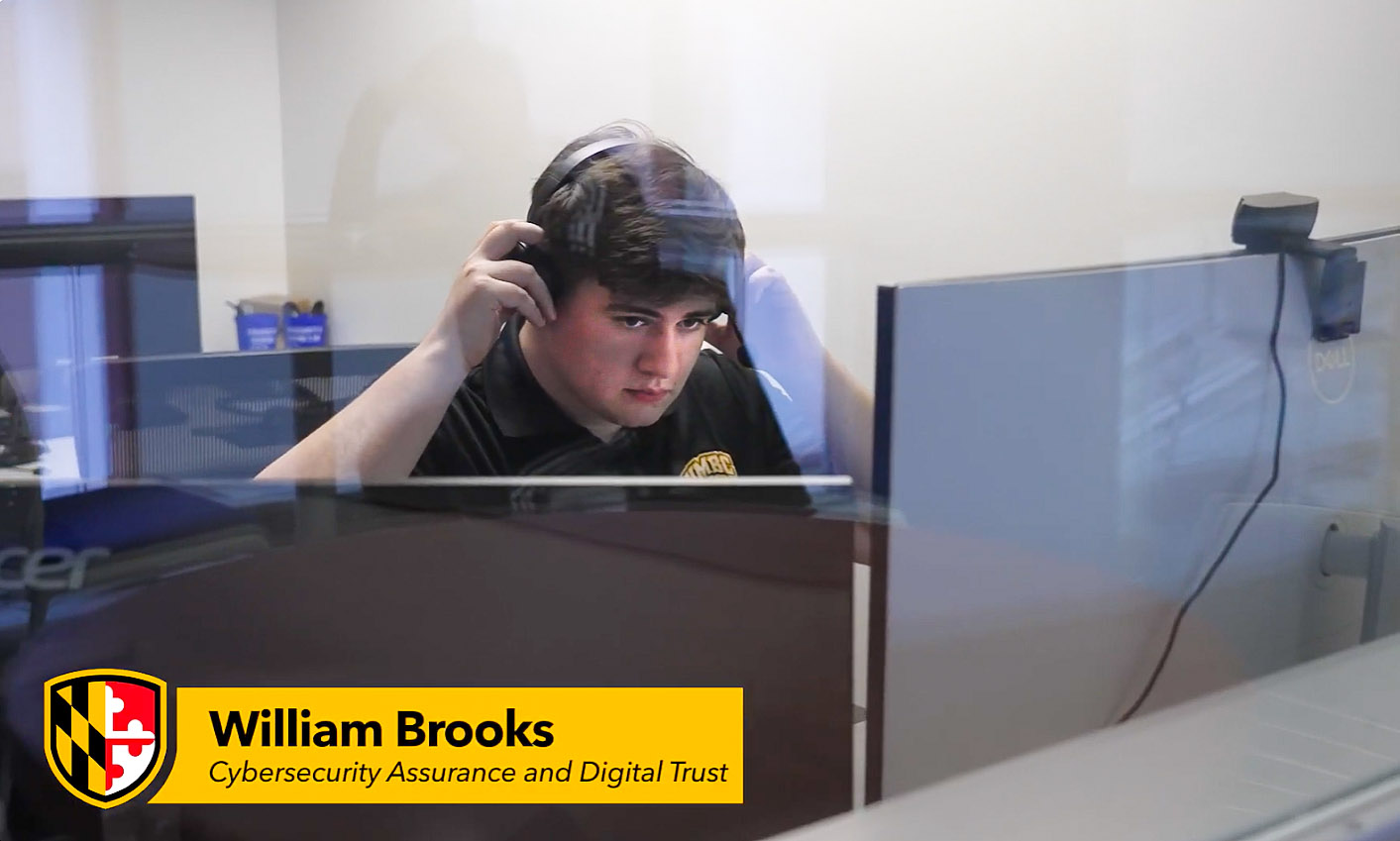 William Brooks at his workstation